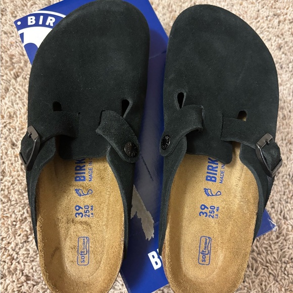 Birkenstock Shoes - Birkenstock Black Suede Clogs